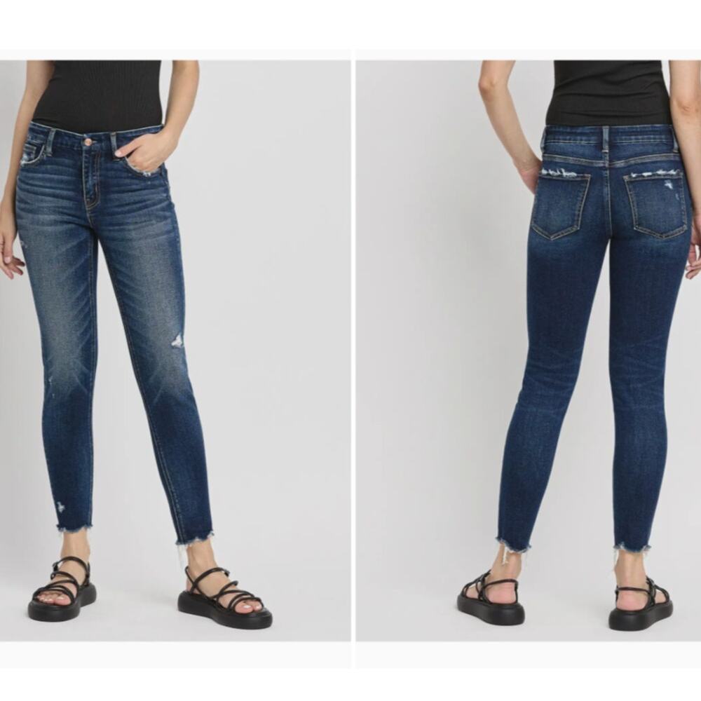 Flying Monkey Mid Rise Ankle Skinny Jeans F5555 NWT Size 32